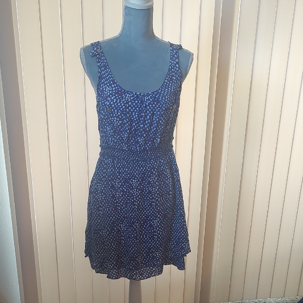 Candie's Blue and White Patterned Mini Dress